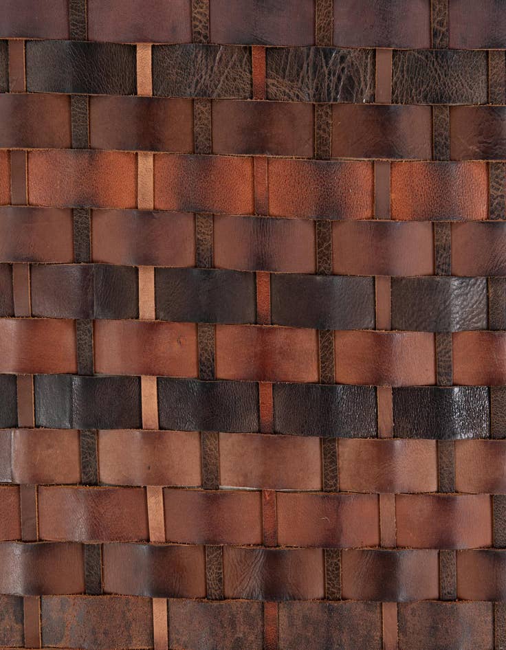 Detail image of  3' 10 x 5' 6 Cowhide Leather Rug