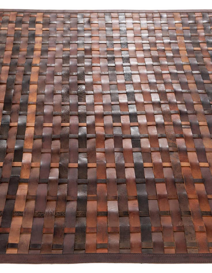 Detail image of  3' 10 x 5' 6 Cowhide Leather Rug