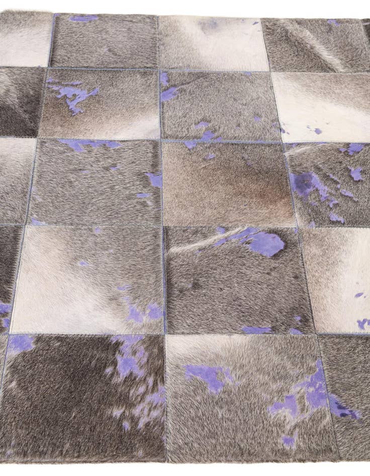 Detail image of  4' x 5' 9 Cowhide Leather Rug