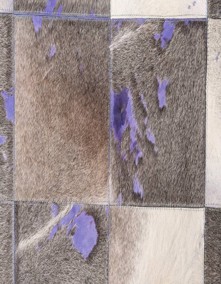 Detail image of  4' x 5' 9 Cowhide Leather Rug