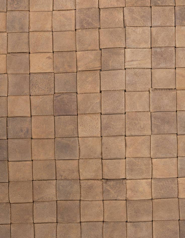 Detail image of 4' 1 x 6' Cowhide Leather Rug