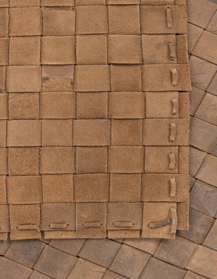 Detail image of 4' 1 x 6' Cowhide Leather Rug