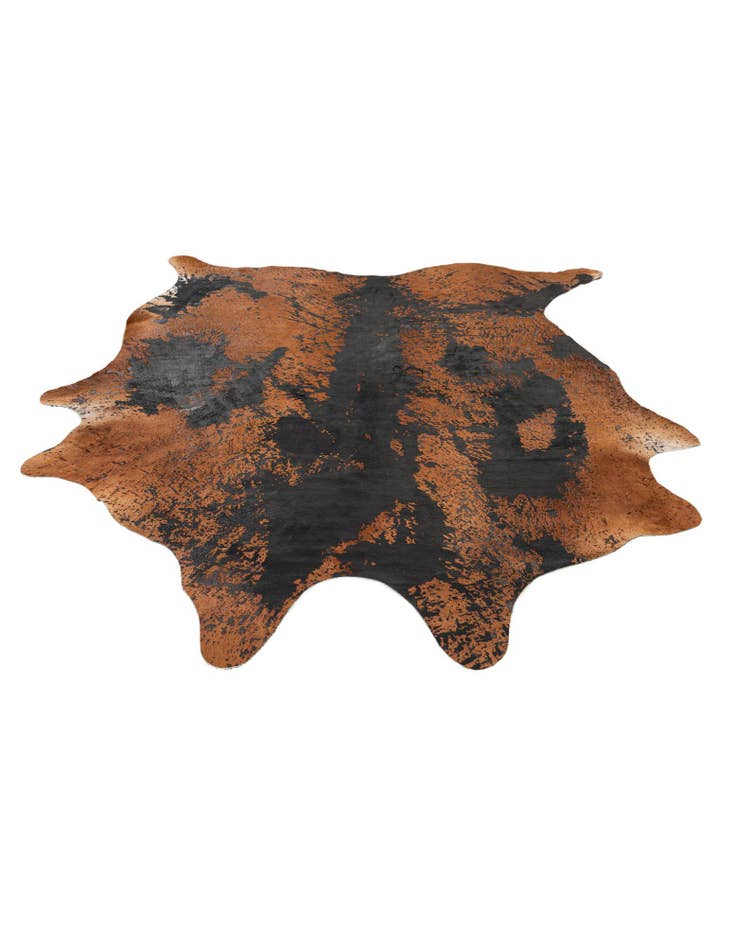 Detail image of  6' 7 x 7' Cowhide Leather Rug