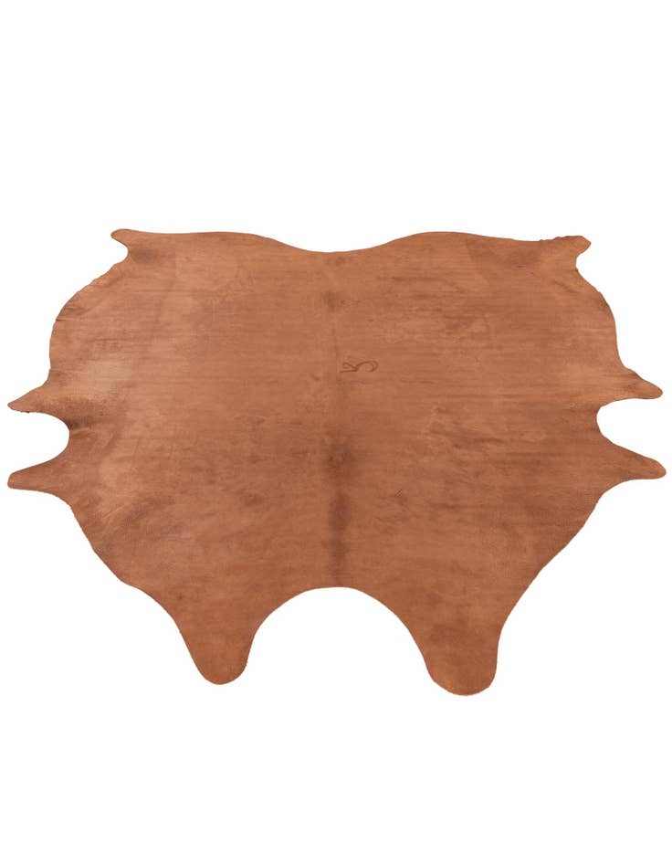 Detail image of  6' 9 x 7' 8 Cowhide Leather Rug