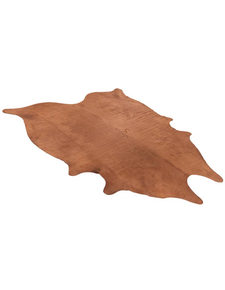 Detail image of  6' 9 x 7' 8 Cowhide Leather Rug