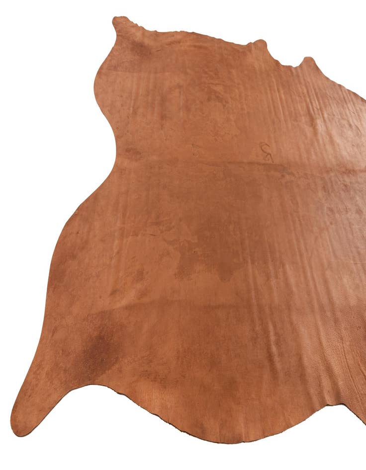 Detail image of  6' 9 x 7' 8 Cowhide Leather Rug