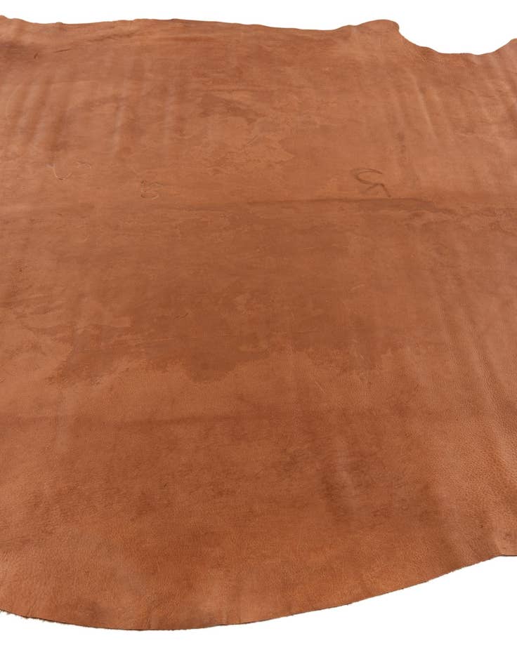 Detail image of  6' 9 x 7' 8 Cowhide Leather Rug