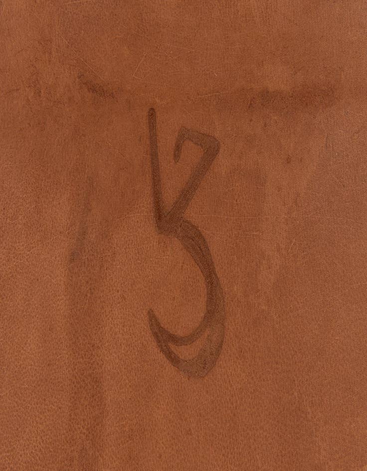 Detail image of  6' 9 x 7' 8 Cowhide Leather Rug