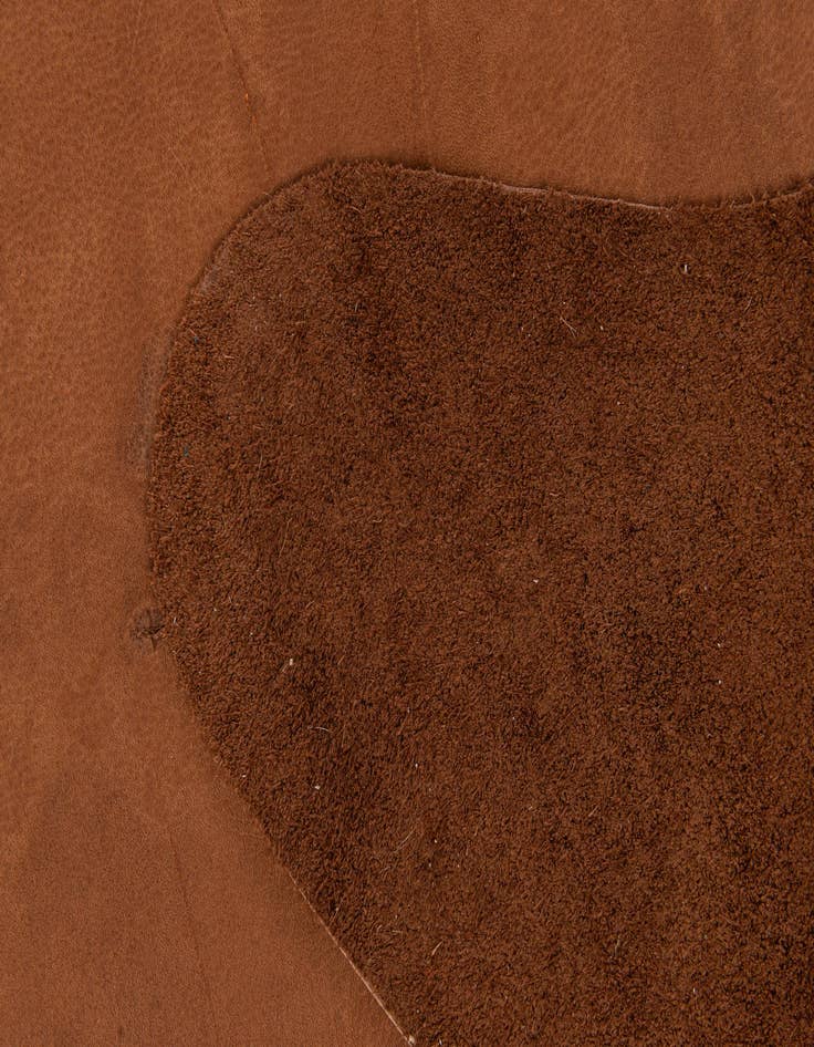 Detail image of  6' 9 x 7' 8 Cowhide Leather Rug