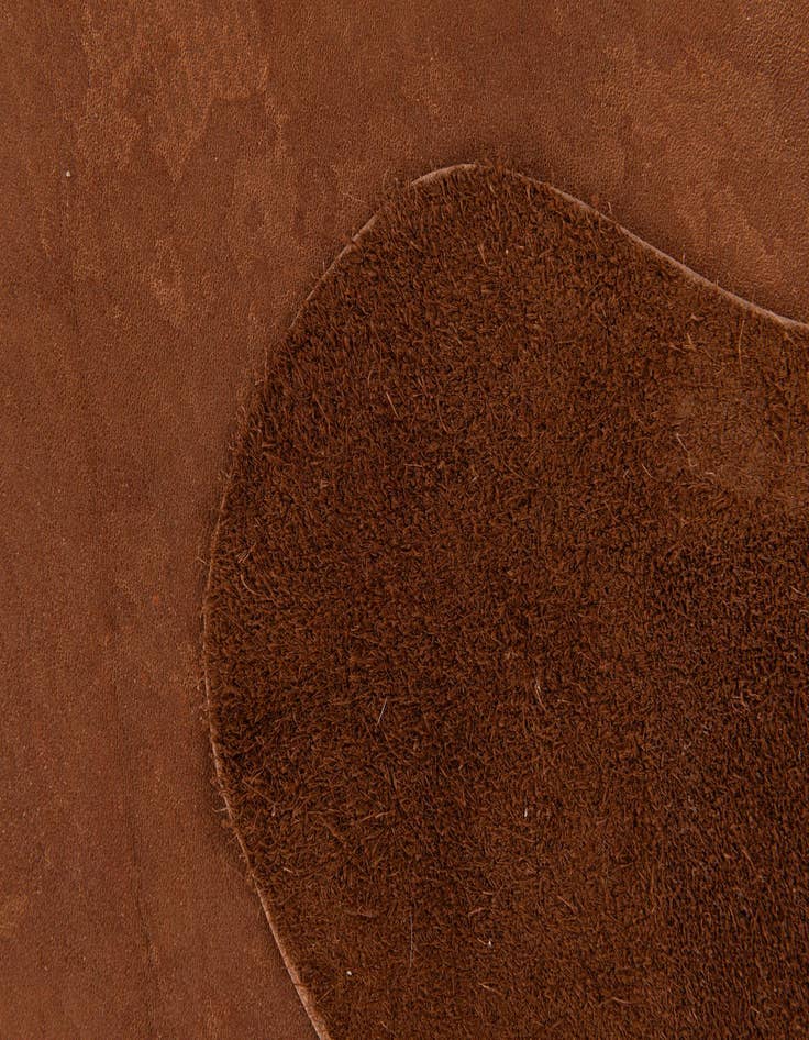 Detail image of  6' 5 x 7' 2 Cowhide Leather Rug