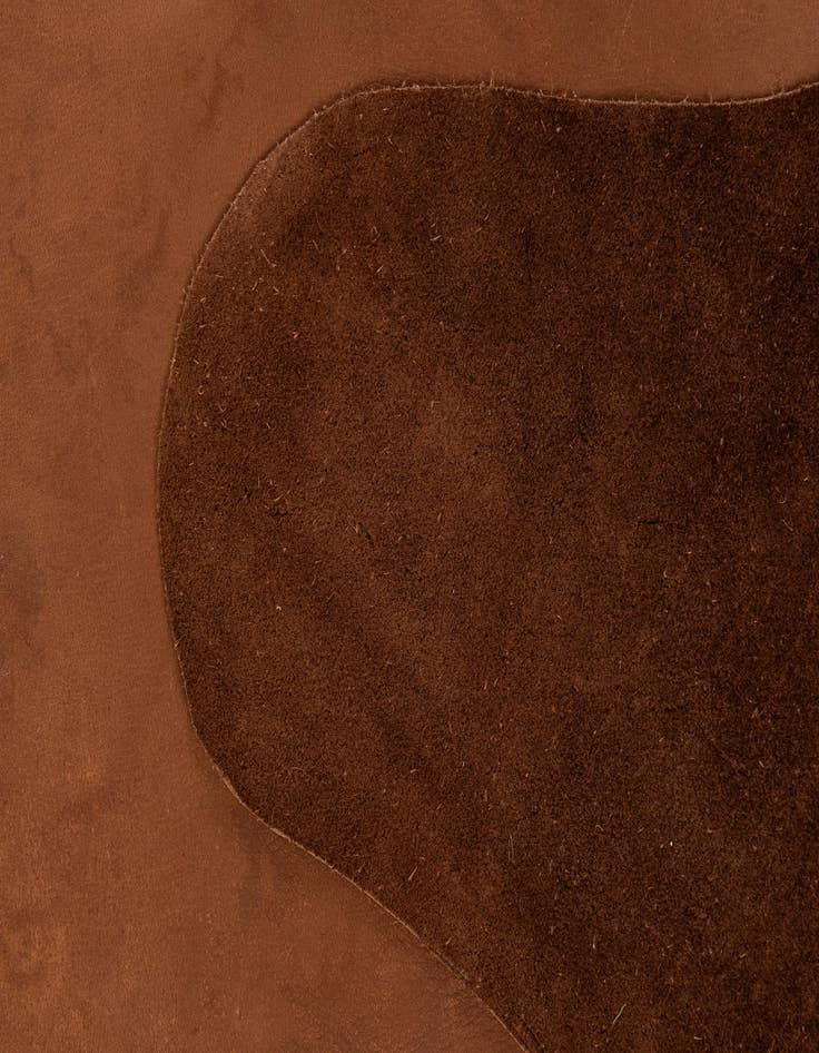 Detail image of  6' 6 x 7' 1 Cowhide Leather Rug