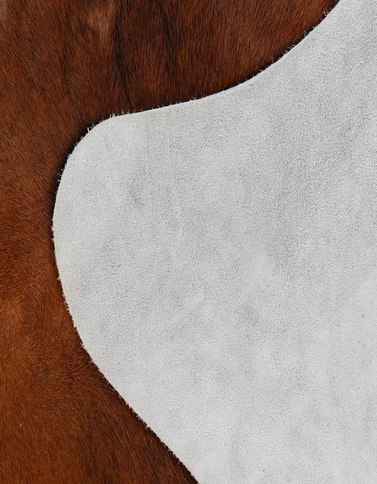 Detail image of  4' 1 x 5' 7 Cowhide Leather Rug
