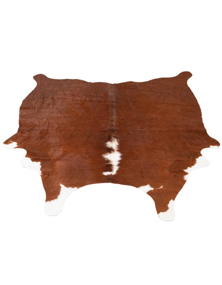 Detail image of  4' 4 x 4' 6 Cowhide Leather Rug