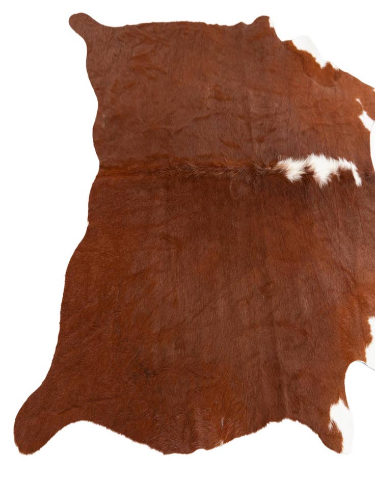 Detail image of  4' 4 x 4' 6 Cowhide Leather Rug