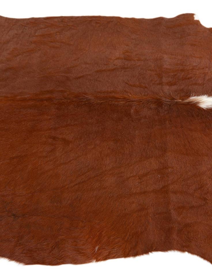 Detail image of  4' 4 x 4' 6 Cowhide Leather Rug