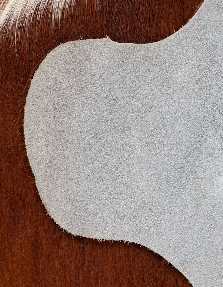 Detail image of  4' 4 x 4' 6 Cowhide Leather Rug
