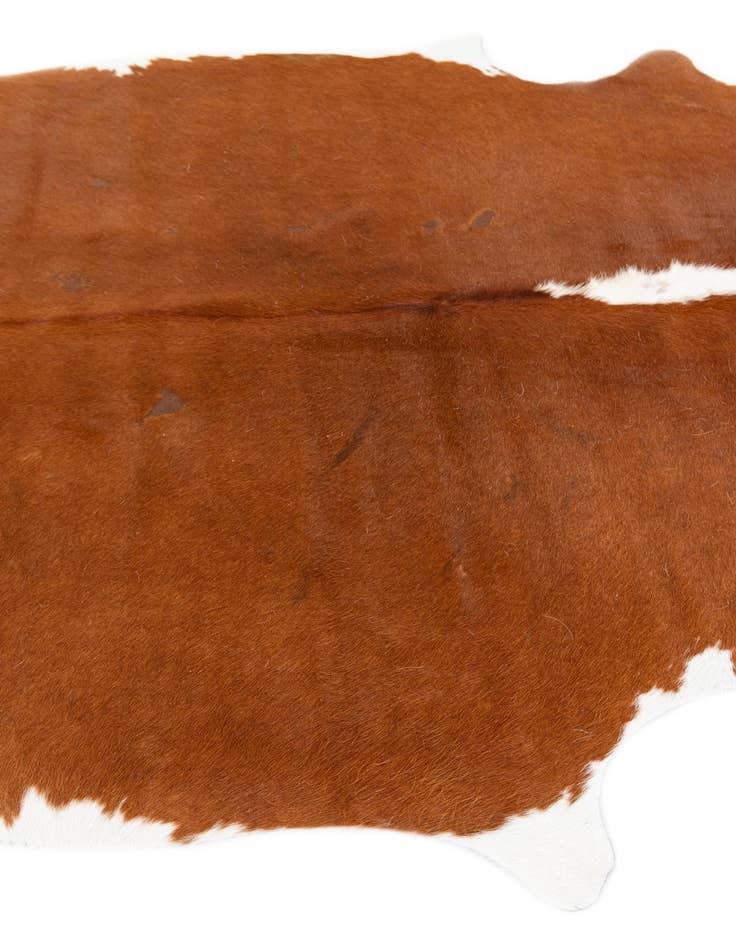 Detail image of  5' 1 x 6' 2 Cowhide Leather Rug