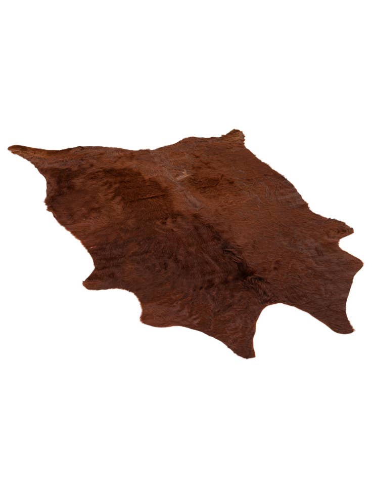 Detail image of  4' 11 x 5' 7 Cowhide Leather Rug