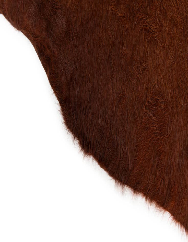 Detail image of  4' 11 x 5' 7 Cowhide Leather Rug