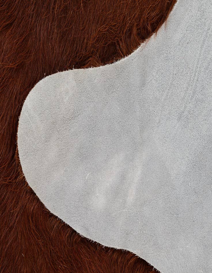 Detail image of  4' 11 x 5' 7 Cowhide Leather Rug