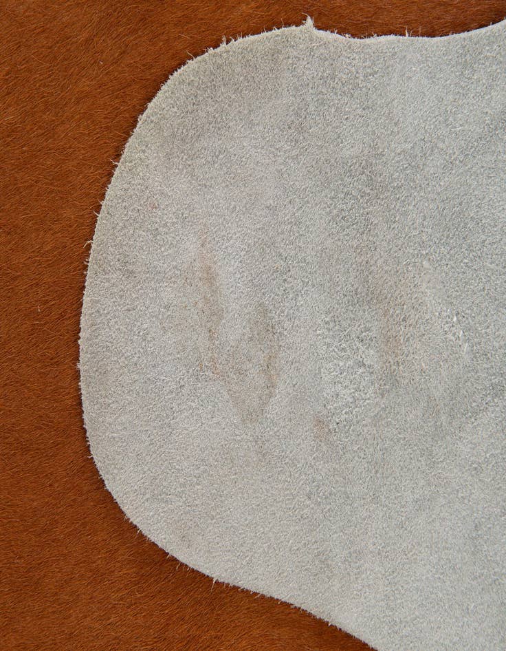 Detail image of  5' 11 x 7' Cowhide Leather Rug