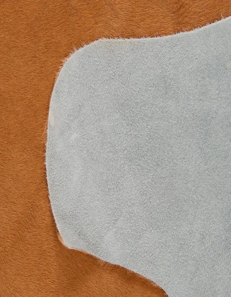 Detail image of  5' 5 x 6' 5 Cowhide Leather Rug