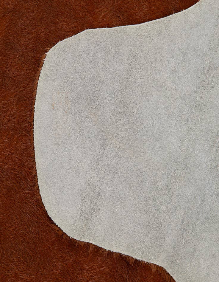 Detail image of  5' 6 x 6' 11 Cowhide Leather Rug