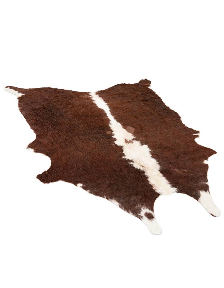 Detail image of  4' 11 x 6' Cowhide Leather Rug