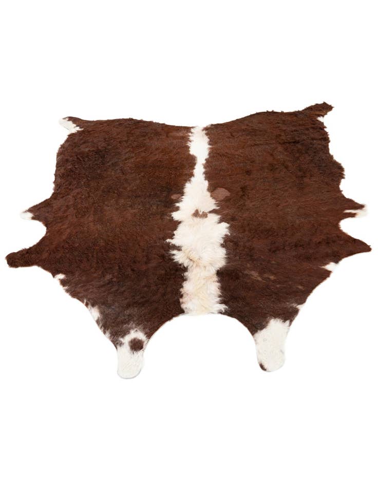 Detail image of  4' 11 x 6' Cowhide Leather Rug