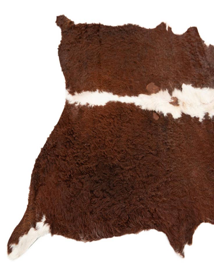Detail image of  4' 11 x 6' Cowhide Leather Rug