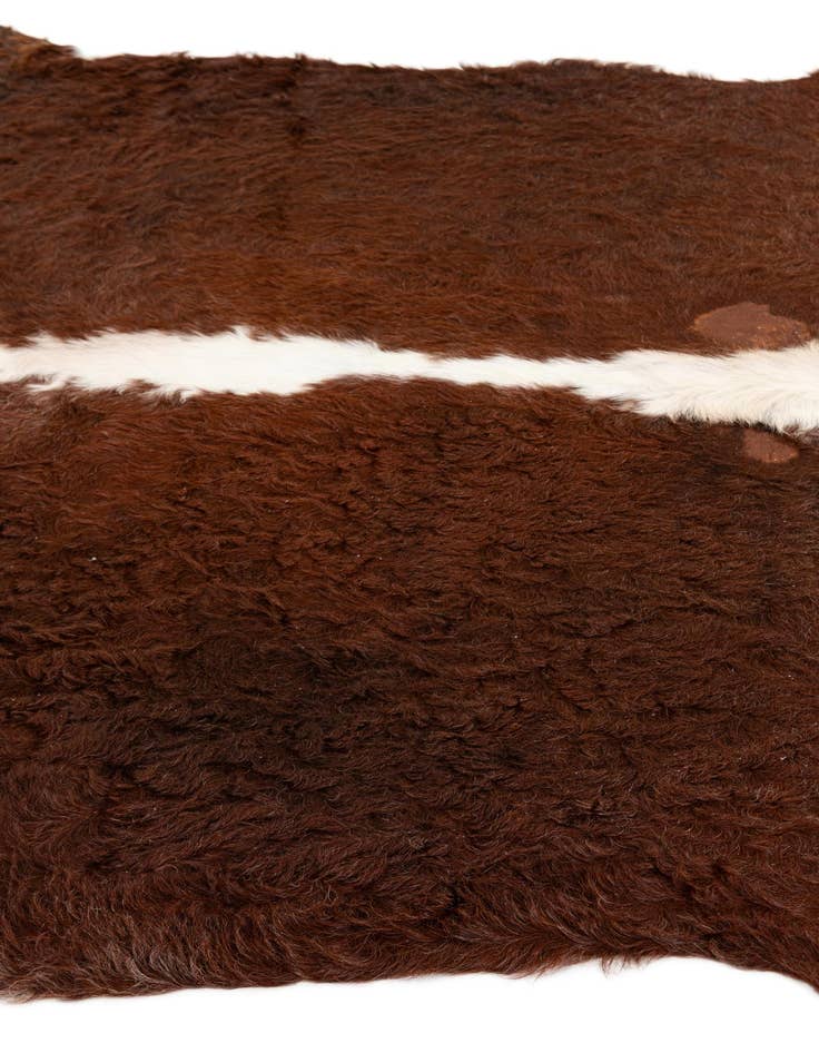 Detail image of  4' 11 x 6' Cowhide Leather Rug