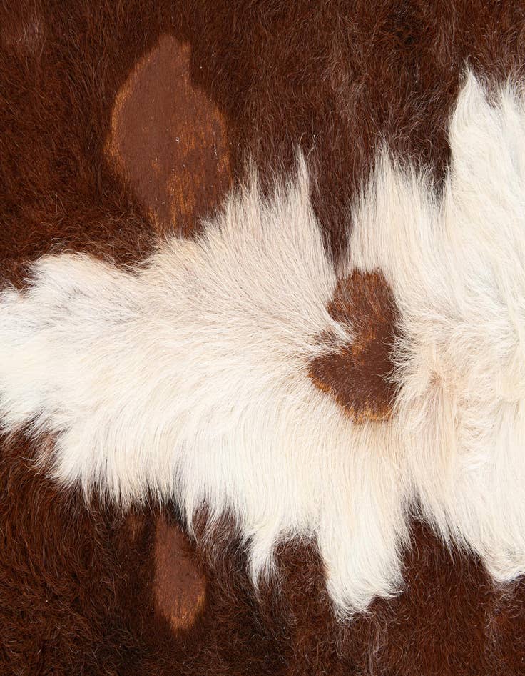 Detail image of  4' 11 x 6' Cowhide Leather Rug