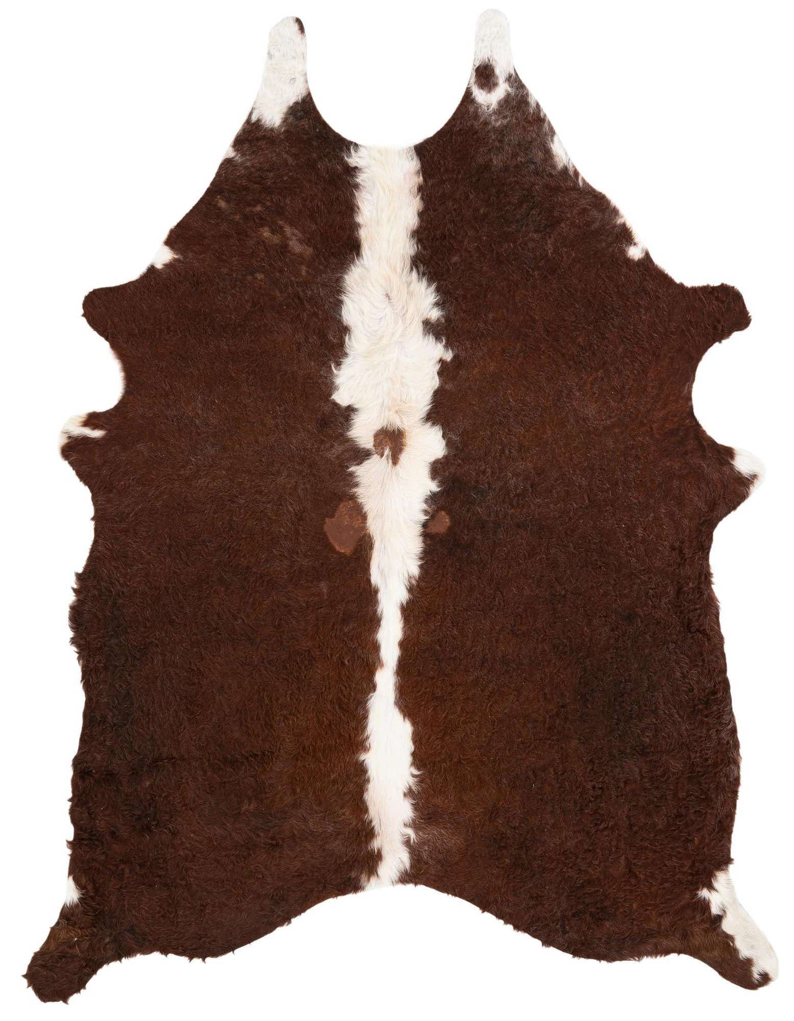 Primary image  4' 11 x 6' Cowhide Leather Rug