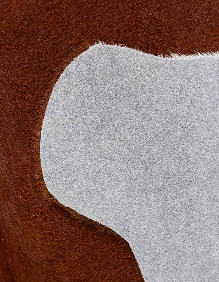 Detail image of  4' 10 x 6' 2 Cowhide Leather Rug