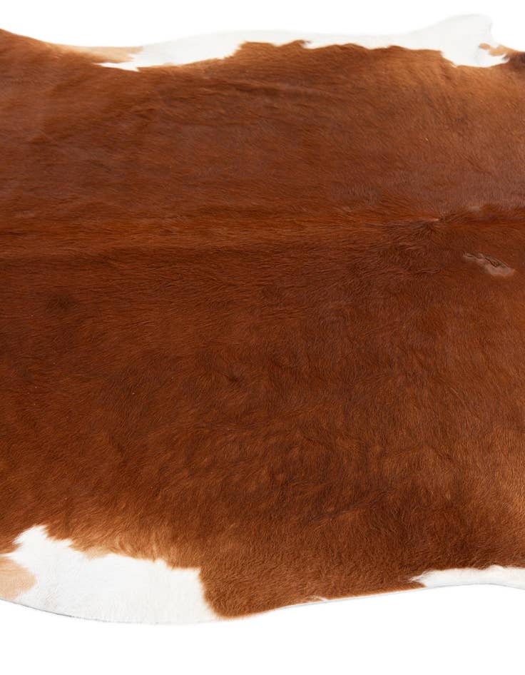 Detail image of  6' 1 x 7' Cowhide Leather Rug