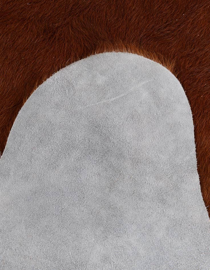 Detail image of  6' 1 x 7' Cowhide Leather Rug