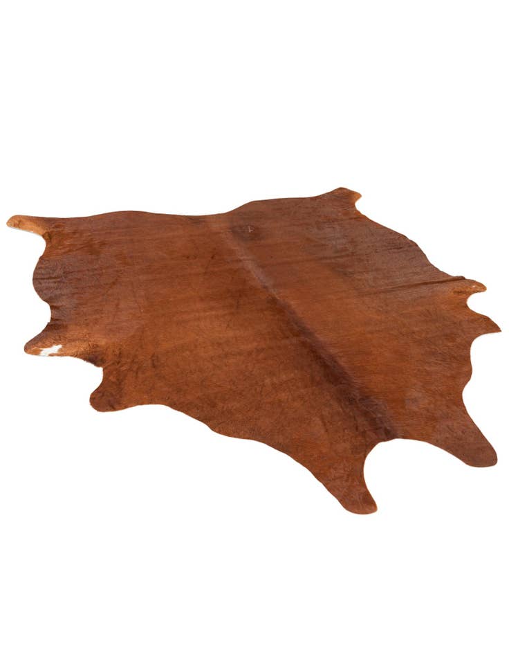 Detail image of  5' 7 x 6' 5 Cowhide Leather Rug