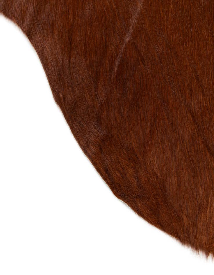 Detail image of  5' 7 x 6' 5 Cowhide Leather Rug