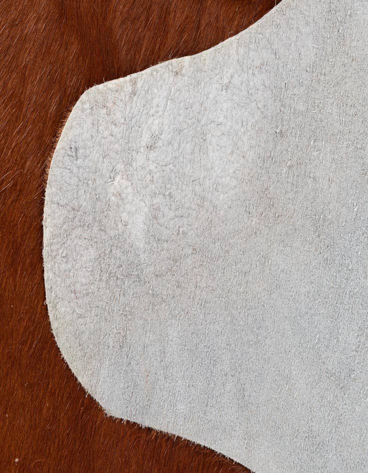 Detail image of  5' 7 x 6' 5 Cowhide Leather Rug