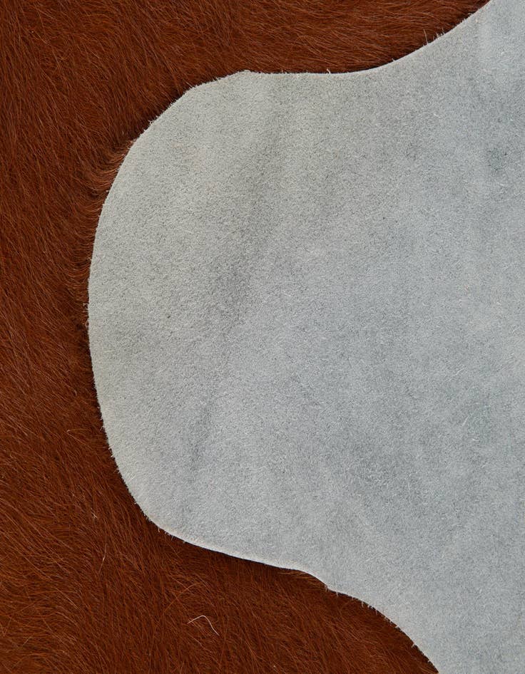 Detail image of  5' 1 x 5' 10 Cowhide Leather Rug
