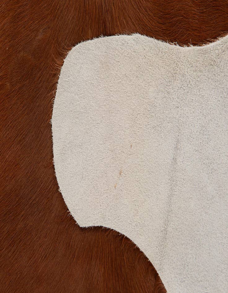 Detail image of  5' 3 x 5' 7 Cowhide Leather Rug