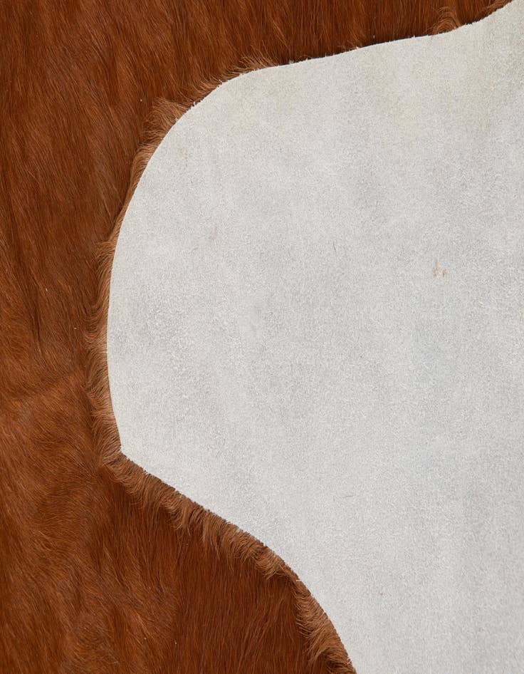 Detail image of  4' 8 x 6' 1 Cowhide Leather Rug