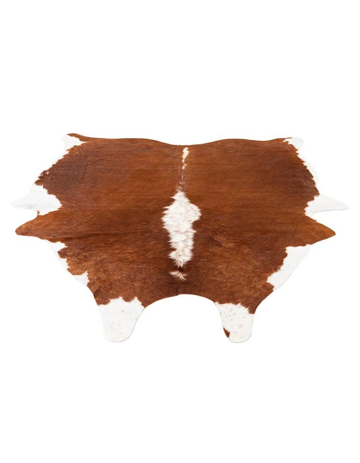 Detail image of  5' 4 x 6' 1 Cowhide Leather Rug