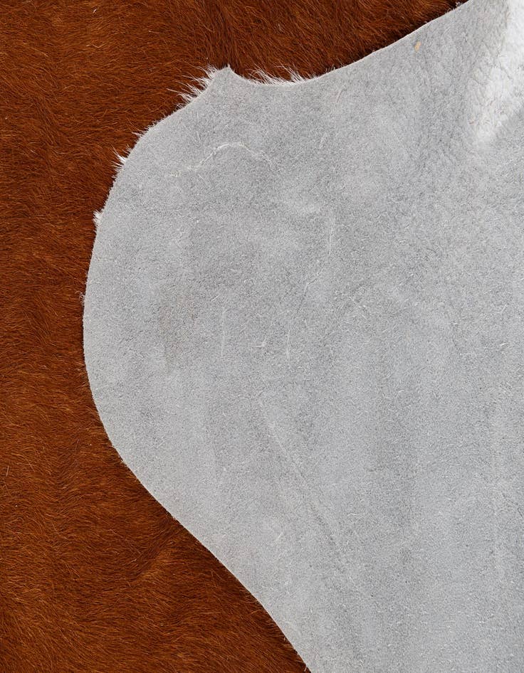 Detail image of  5' 4 x 6' 1 Cowhide Leather Rug