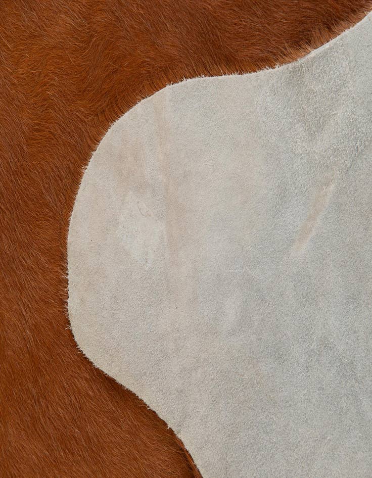 Detail image of  5' 8 x 7' 1 Cowhide Leather Rug