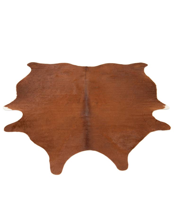 Detail image of  5' 8 x 6' 5 Cowhide Leather Rug