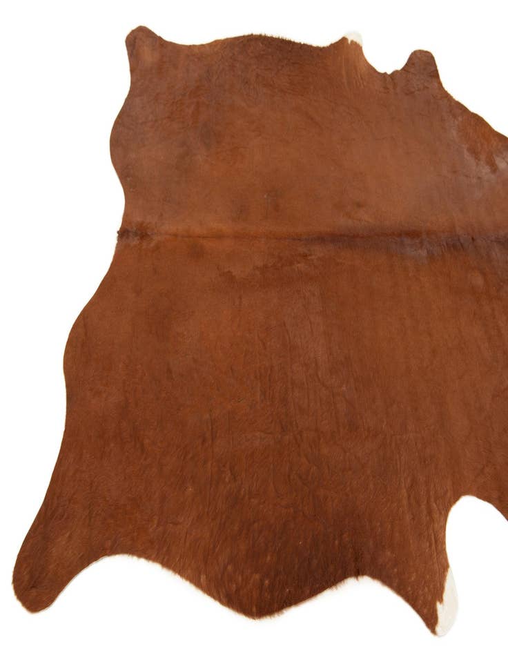 Detail image of  5' 8 x 6' 5 Cowhide Leather Rug