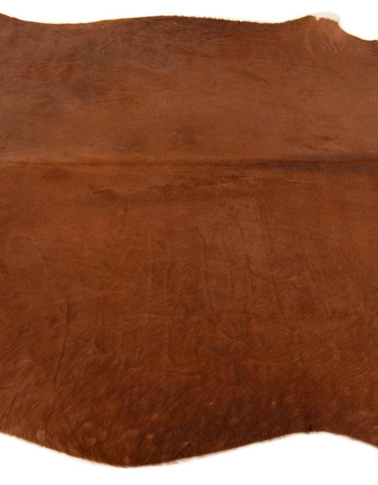 Detail image of  5' 8 x 6' 5 Cowhide Leather Rug