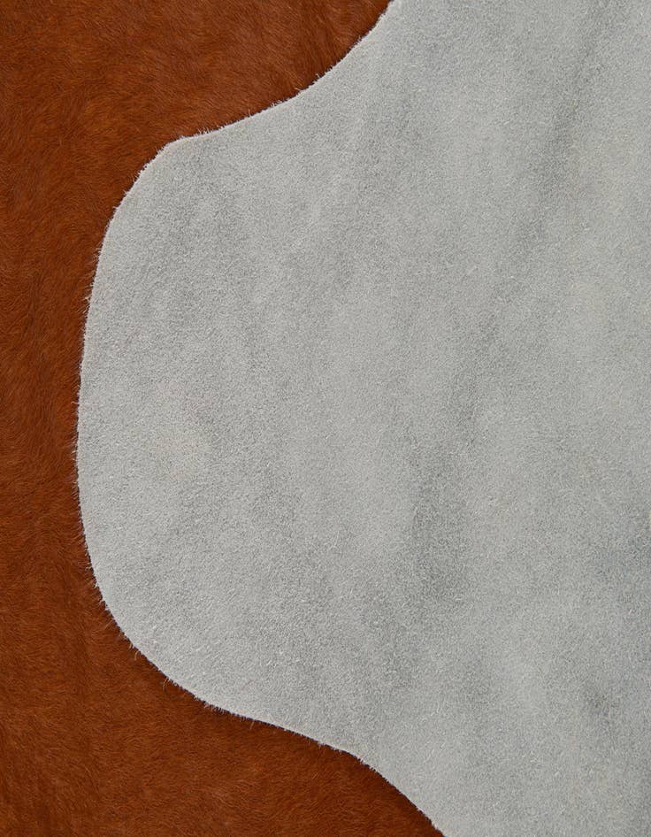 Detail image of  5' 8 x 6' 5 Cowhide Leather Rug