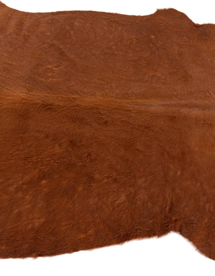 Detail image of  5' x 5' 7 Cowhide Leather Rug